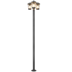 Κολωνάκι Trio Lighting 3xE27 Ανθρακί Χυτό Αλουμίνιο IP44 – 411060342