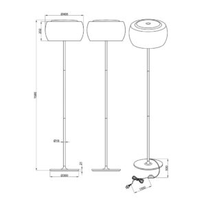 Φωτιστικό Δαπέδου Trio Lighting   G9 Χρώμιο Μεταλλικό    411210406