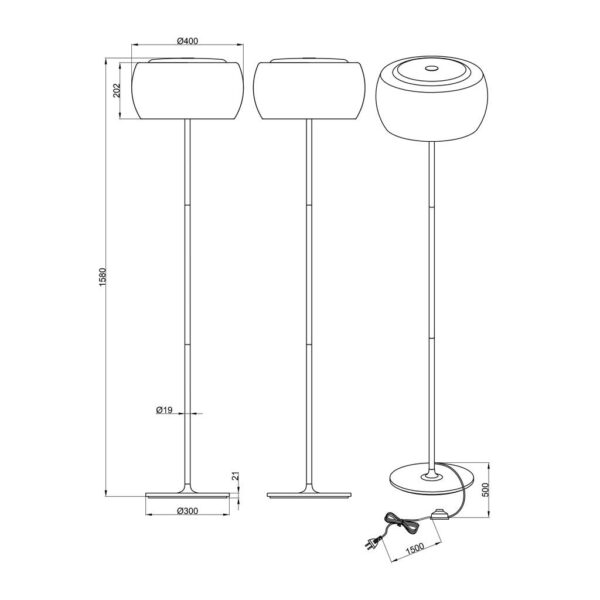 Φωτιστικό Δαπέδου Trio Lighting   G9 Χρώμιο Μεταλλικό    411210406