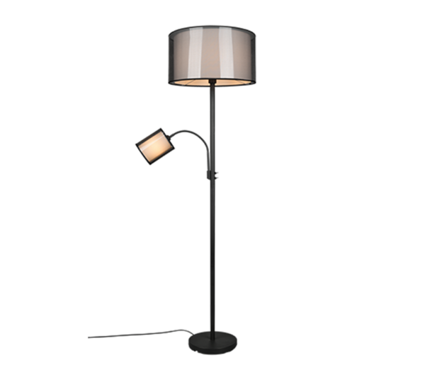 Φωτιστικό Δαπέδου Trio Lighting BURTON  1x E27 Μαύρο Ματ Μεταλλικό   - 411400232