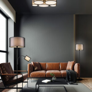 Φωτιστικό Δαπέδου Trio Lighting BURTON  1x E27 Μαύρο Ματ Μεταλλικό   – 411400232
