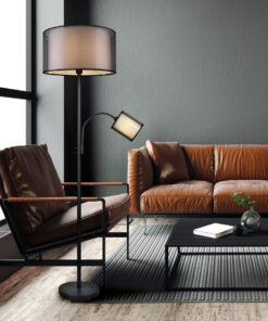 Φωτιστικό Δαπέδου Trio Lighting BURTON 1x E27 Μαύρο Ματ Μεταλλικό – 411400232