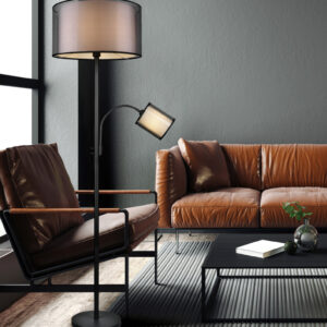Φωτιστικό Δαπέδου Trio Lighting BURTON  1x E27 Μαύρο Ματ Μεταλλικό   – 411400232