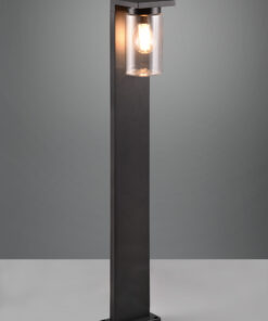 Φωτιστικό Κολωνάκι Δαπέδου Μαύρο Ματ 100cm ARDILA με Αισθητήρα Νύχτας-Ημέρας 1x E27 IP44 Trio Lighting – 411660132