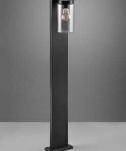 Φωτιστικό Κολωνάκι Δαπέδου Μαύρο Ματ 100cm ARDILA με Αισθητήρα Νύχτας-Ημέρας 1x E27 IP44 Trio Lighting – 411660132