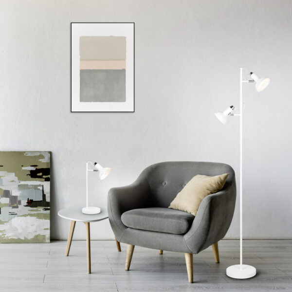 Φωτιστικό Δαπέδου Trio Lighting ROXIE  2x E14 Λευκό Ματ Μεταλλικό   – 411900231
