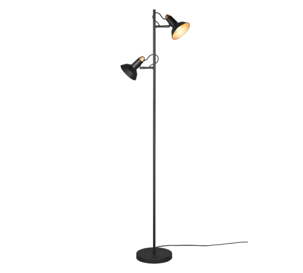 Φωτιστικό Δαπέδου Trio Lighting ROXIE  2x E14 Μαύρο Ματ Μεταλλικό   – 411900232