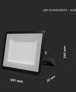 LED Προβολέας 100W V-TAC PRO Samsung Chip 100° 8200lm Μαύρος Αδιάβροχος IP65 Θερμό 3000K – 21412