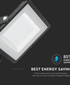 LED Προβολέας 100W V-TAC PRO Samsung Chip 100° 8200lm Μαύρος Αδιάβροχος IP65 Θερμό 3000K – 21412