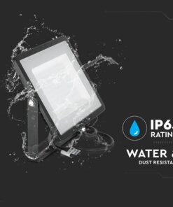 LED Προβολέας 100W V-TAC PRO Samsung Chip 100° 8200lm Μαύρος Αδιάβροχος IP65 Θερμό 3000K – 21412