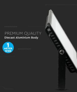 LED Προβολέας 100W V-TAC PRO Samsung Chip 100° 8200lm Μαύρος Αδιάβροχος IP65 Θερμό 3000K – 21412