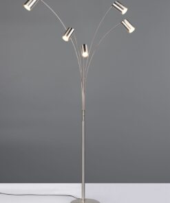 Φωτιστικό Δαπέδου Νίκελ Ματ Μεταλλικό MARLEY 5xGU10 Trio Lighting – 412400507