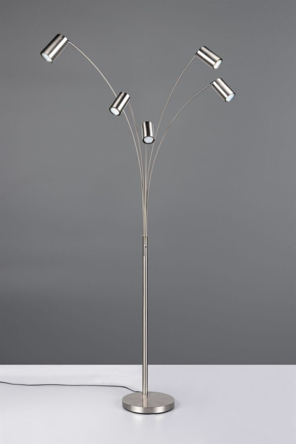 Φωτιστικό Δαπέδου Νίκελ Ματ Μεταλλικό MARLEY 5xGU10 Trio Lighting – 412400507