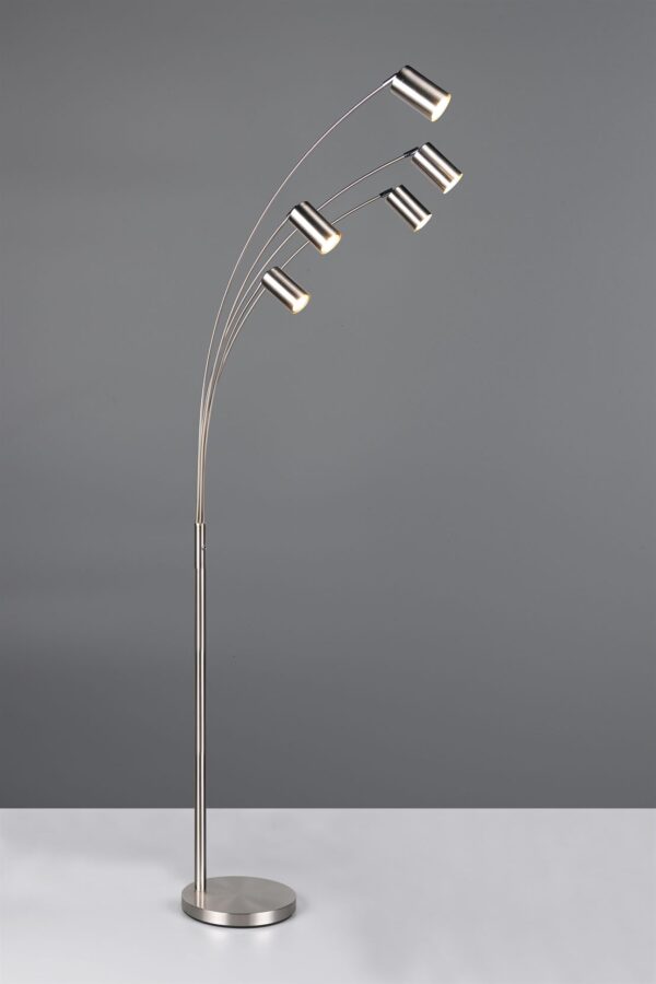 Φωτιστικό Δαπέδου Νίκελ Ματ Μεταλλικό MARLEY 5xGU10 Trio Lighting – 412400507