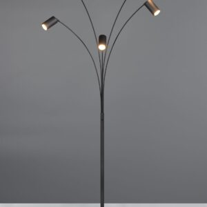 Φωτιστικό Δαπέδου Μαύρο Ματ Μεταλλικό MARLEY 5xGU10 Trio Lighting – 412400532