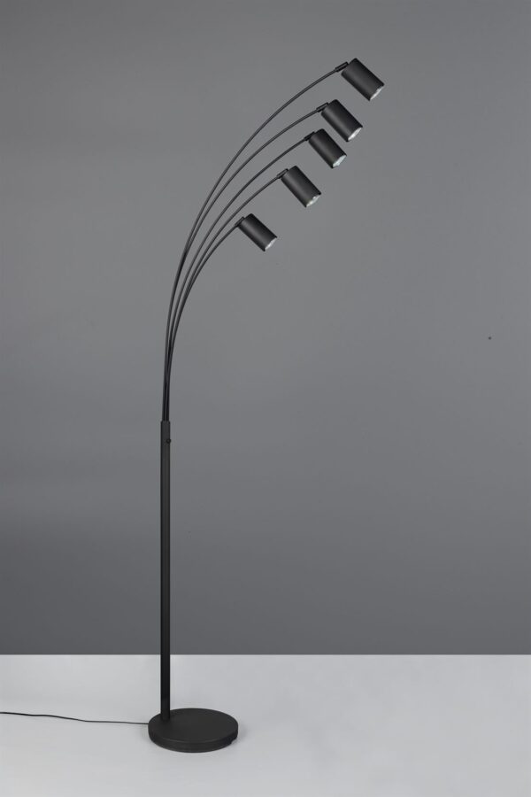 Φωτιστικό Δαπέδου Μαύρο Ματ Μεταλλικό MARLEY 5xGU10 Trio Lighting – 412400532