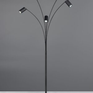 Φωτιστικό Δαπέδου Μαύρο Ματ Μεταλλικό MARLEY 5xGU10 Trio Lighting – 412400532