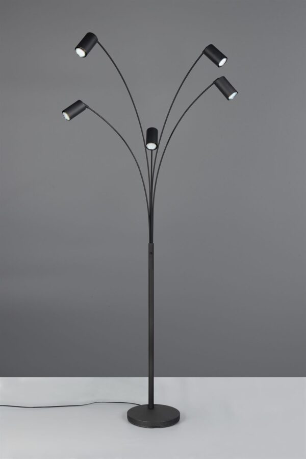 Φωτιστικό Δαπέδου Μαύρο Ματ Μεταλλικό MARLEY 5xGU10 Trio Lighting – 412400532