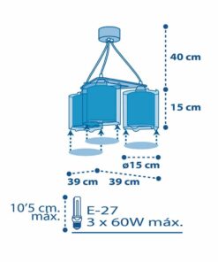 Planets κρεμαστό τρίφωτο οροφής Ango – 41344