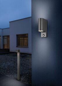 Κολωνάκι Trio Lighting ROYA 1x GU10 Ανθρακί Χυτό Αλουμίνιο IP44, Ανιχνευτής Κίνησης – 414260142 IP44 – – Motion sensor