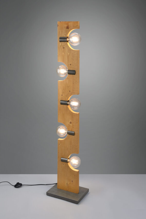 Φωτιστικό Δαπέδου Trio Lighting TAILOR  5x E27 Φυσικό Ξύλο   - 414300530