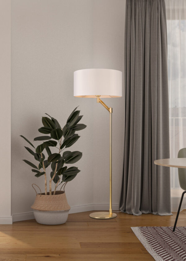Φωτιστικό Δαπέδου Trio Lighting CASSIO  1x E27 Ορείχαλκος Ματ Μεταλλικό   – 414400108