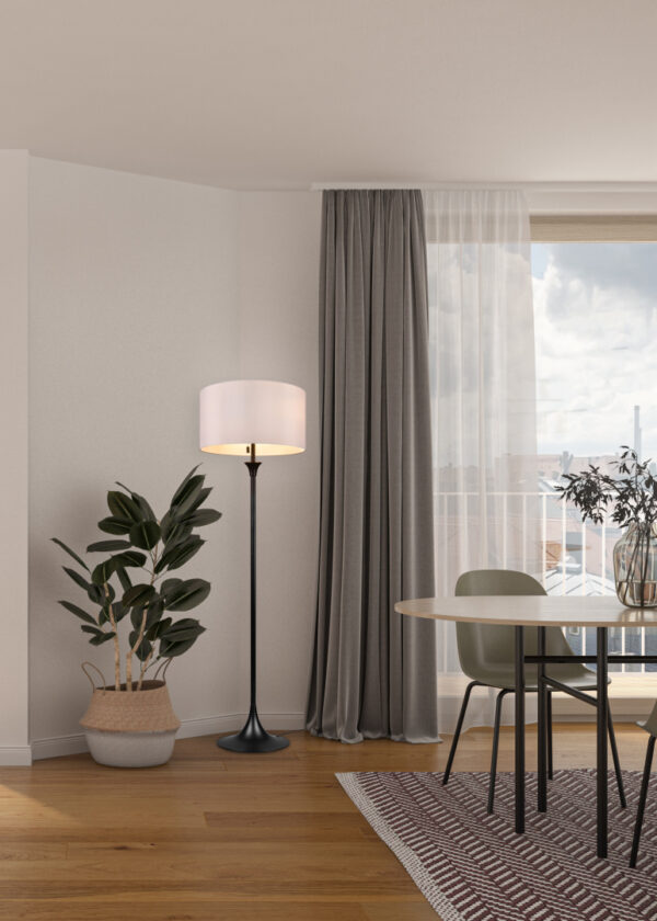 Φωτιστικό Δαπέδου Trio Lighting SABIA  3x E27 Μαύρο Ματ Μεταλλικό   – 415700332