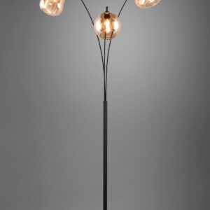 Φωτιστικό Δαπέδου Trio Lighting 3x E14 Μαύρο Ματ με Μελί Γυαλιά – 417000313