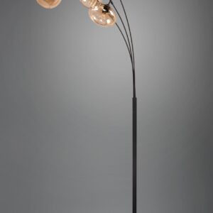 Φωτιστικό Δαπέδου Trio Lighting 3x E14 Μαύρο Ματ με Μελί Γυαλιά – 417000313