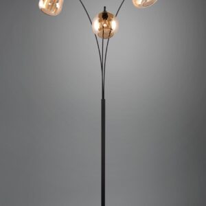 Φωτιστικό Δαπέδου Trio Lighting 3x E14 Μαύρο Ματ με Μελί Γυαλιά – 417000313