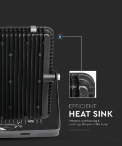 LED Προβολέας 200W V-TAC PRO Samsung Chip 100° 16500lm Μαύρος Αδιάβροχος IP65 Ψυχρό 6400K – 21419