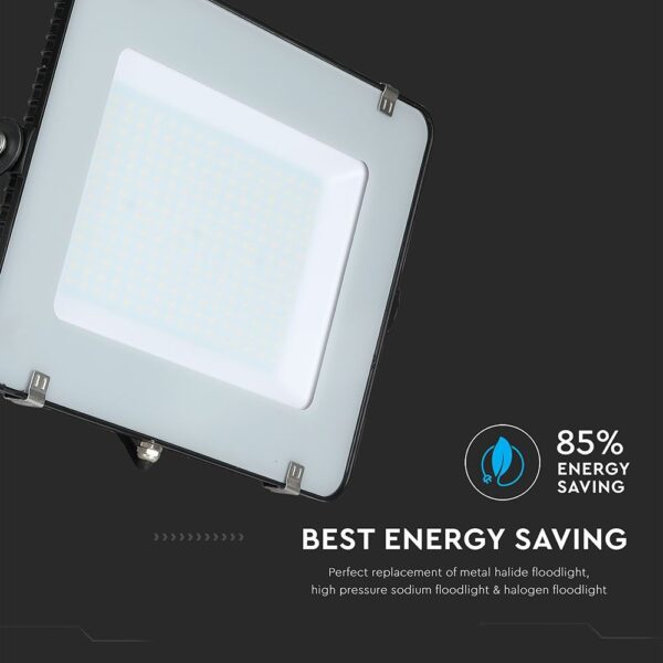 LED Προβολέας 200W V-TAC PRO Samsung Chip  100° 16500lm Μαύρος Αδιάβροχος IP65 Ψυχρό 6400K – 21419