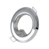 GloboStar® DELTA 77810 Χωνευτό Στρόγγυλο Σποτ Οροφής για Λάμπα MR16 με Βάση GU5.3 ή GU10 – IP20 – Μεταλλικό – Φ83 x Υ31mm – Χρώμιο Νίκελ – 5 Χρόνια Εγγύηση