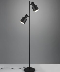 Φωτιστικό Δαπέδου Μαύρο Ματ με 2 Σποτ AGUDO 2x E27 Trio Lighting – 419400232