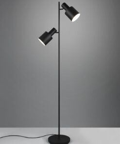 Φωτιστικό Δαπέδου Μαύρο Ματ με 2 Σποτ AGUDO 2x E27 Trio Lighting – 419400232