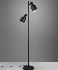 Φωτιστικό Δαπέδου Μαύρο Ματ με 2 Σποτ AGUDO 2x E27 Trio Lighting – 419400232