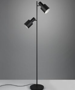 Φωτιστικό Δαπέδου Μαύρο Ματ με 2 Σποτ AGUDO 2x E27 Trio Lighting – 419400232