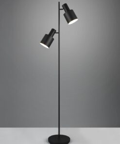 Φωτιστικό Δαπέδου Μαύρο Ματ με 2 Σποτ AGUDO 2x E27 Trio Lighting – 419400232