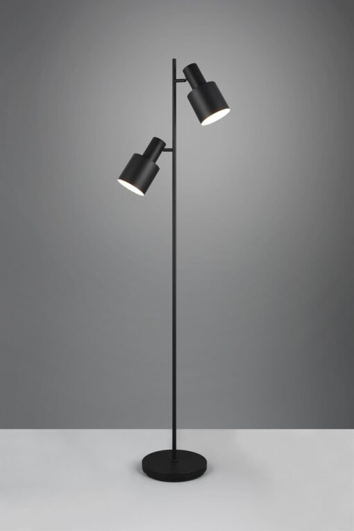 Φωτιστικό Δαπέδου Μαύρο Ματ με 2 Σποτ AGUDO 2x E27 Trio Lighting – 419400232