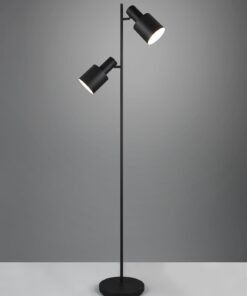 Φωτιστικό Δαπέδου Μαύρο Ματ με 2 Σποτ AGUDO 2x E27 Trio Lighting – 419400232