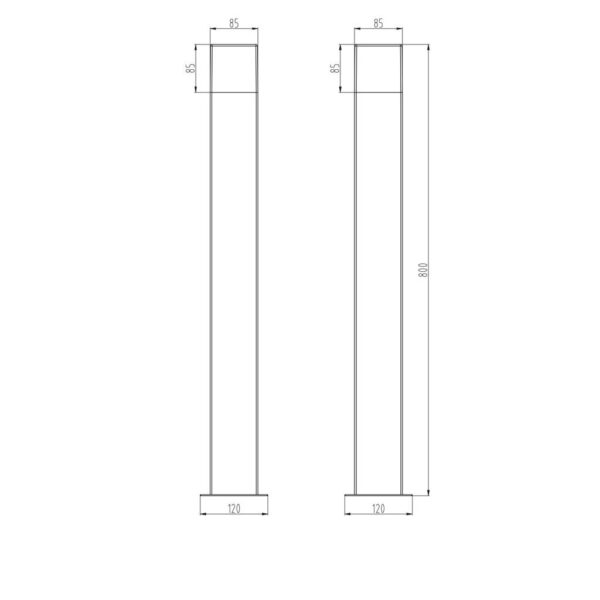 Κολωνάκι Trio Lighting LED 4W E14 Τιτάνιο Αλουμίνιο 320lm 3000K IP44 420060187