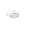 InLight Πλαφονιέρα οροφής LED 36W 3CCT από λευκό και ασημί ακρυλικό D:32cm (42016-C)