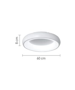 InLight Πλαφονιέρα οροφής LED 110W 3CCT από λευκό ακρυλικό D:60cm (42020-A-White)