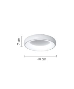 InLight Πλαφονιέρα οροφής LED 54W 3CCT (by tuya) από λευκό ακρυλικό D:40cm (42020-B-White)