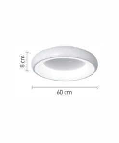InLight Πλαφονιέρα οροφής LED 110W 3CCT από χρυσαφί και λευκό ακρυλικό D:60cm (42021-A-Golden)
