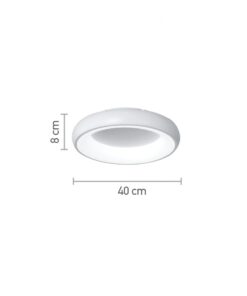InLight Πλαφονιέρα οροφής LED 54W 3CCT από χρυσαφί και λευκό ακρυλικό D:40cm (42021-B-Golden)