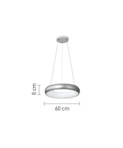 InLight Κρεμαστό φωτιστικό LED 110W 3CCT από χρυσαφί και λευκό ακρυλικό D:60cm (42024-A-Golden)