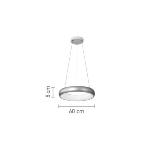 InLight Κρεμαστό φωτιστικό LED 110W 3CCT από χρυσαφί και λευκό ακρυλικό D:60cm (42024-A-Golden)