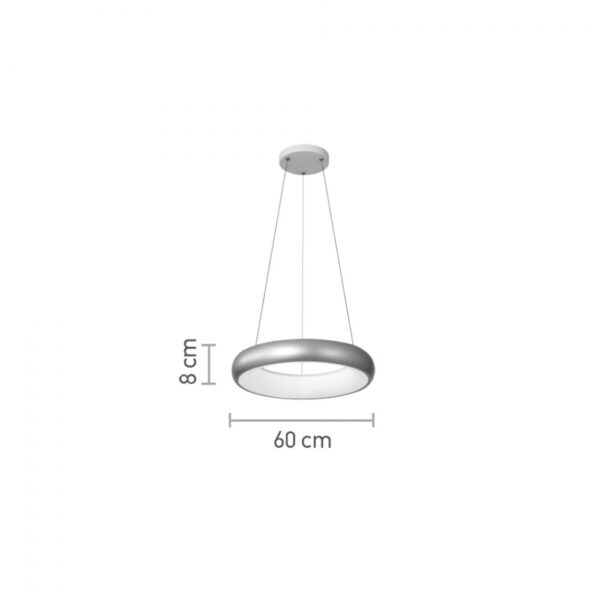 InLight Κρεμαστό φωτιστικό LED 110W 3CCT από χρυσαφί και λευκό ακρυλικό D:60cm (42024-A-Golden)
