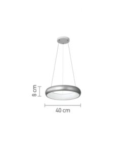 InLight Κρεμαστό φωτιστικό LED 54W 3CCT από χρυσαφί και λευκό ακρυλικό D:40cm (42024-B-Golden)